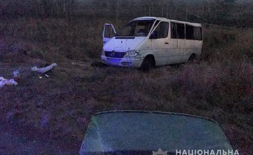 7 жителей Днепропетровщины пострадали во время ДТП на трассе: пассажирский микроавтобус перевернулся и улетел в кювет