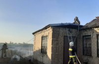 В Никопольском районе горела сухая трава: огонь распространился на жилой дом