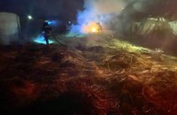 В Днепропетровской области сгорело 1.5 тонны сена