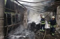 ​В Днепропетровской области сгорел  пункт приема вторсырья (ФОТО)
