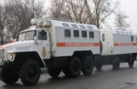 Днепропетровские МЧСники провели тактические учения по работе со спецтехникой