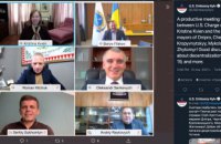 Mayor of Dnipro city has joined online meeting with Kristina Kvien