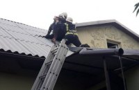 Залезла и не смогла спуститься: в Каменском спасли ребенка, который застрял на крыше дома 