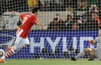 В 1/4 финала ЧМ-2010 матч Уругвай Гана закончился со счетом 4:2 