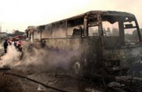 В Днепропетровске сгорел автобус