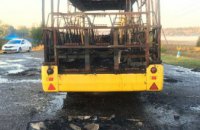 В Харьковской области сгорел пассажирский автобус (ФОТО)