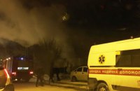 Ночью в центре Днепра загорелось заброшенное здание