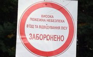 Из-за жары въезд в леса Днепропетровской области запрещены