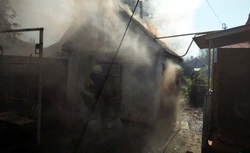 В Днепре на территории частного дома произошел пожар