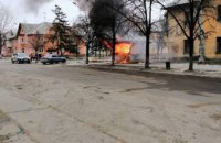 В Днепре на ж/м Приднепровск сгорел хлебный киоск (ФОТО)
