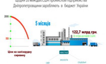 Ежедневно $ 20 млн из-за границы промышленные предприятия Днепропетровщины добавляют в бюджет Украины
