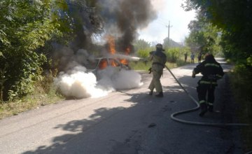 На Днепропетровщине загорелась легковушка