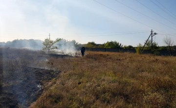 ​В Синельниковском районе выгорело 4 га сухой травы 