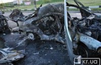 ДТП в Кривом Роге: сгорели BMW и Range Rover (ФОТО)