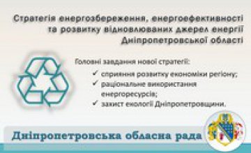 Днепропетровский областной совет разработал проект стратегии энергосбережения на 17 лет