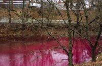 В Сумах озеро окрасилось в ярко- розовый цвет (ФОТО)