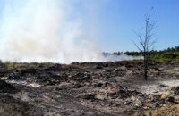 На мусорной свалке под Балаклеей произошел масштабный пожар (ФОТО)