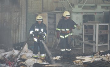 В Днепре произошел пожар на обойной фабрике (ВИДЕО)