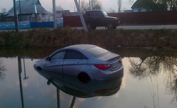  В Житомирской области 19-летняя девушка угнала машину своего кавалера и, не справившись с управлением, «утопила» авто (ФОТО)