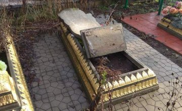В Винницкой области мужчина после пьяной ссоры с товарищами разгромил кладбище (ФОТО)