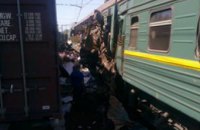 В Подмосковье столкнулись грузовой и пассажирский поезда