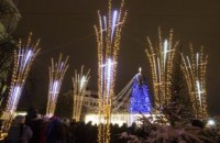 В Киеве зажгли огни на главной елке страны (ФОТО)