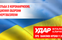 Борьба с коронакризисом, укрепление обороны и энергобезопасности, -  «УДАР Виталия Кличка» о важных шагах в 2022 году