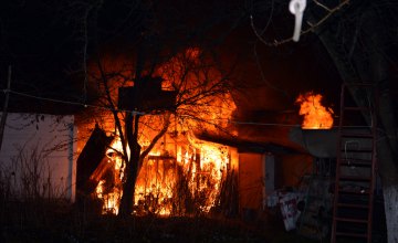 В Днепре сгорел частный дом: огонь  уничтожил 200 кв. метров территории (ФОТО)