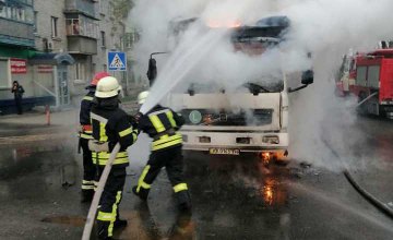 В Киевской области горел грузовой автомобиль