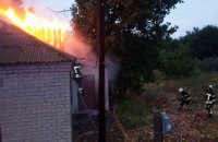 В Днепропетровской области сгорело заброшенное здание